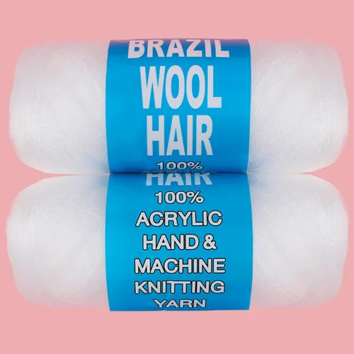 Vista 17 de COOKOO 2 rollos de hilo de lana brasileña color negro natural para cabello trenzado de ganchillo, trenzas, torsión, urdimbres, torsión senegalesa