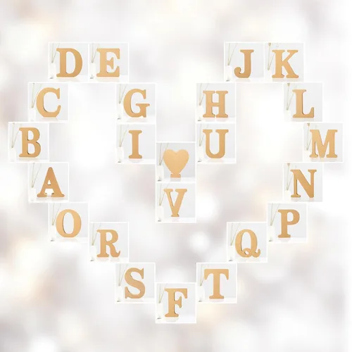 Vista 7 de AOCEAN Letras de madera diseñables de 8 pulgadas, letras de madera sin terminar para decoración de pared, letras decorativas de pie, rebanadas