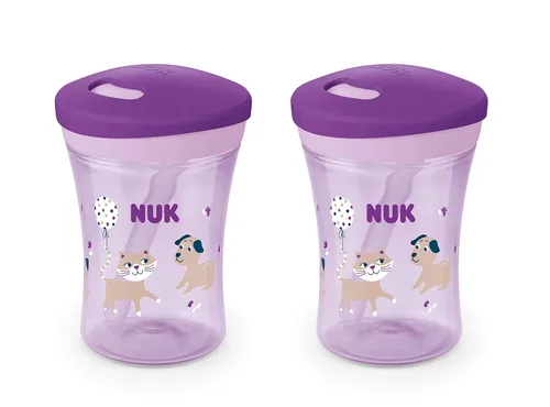Vista 8 de NUK Evolution - Vaso con pajita, 8 onzas (paquete de 2) los colores pueden variar