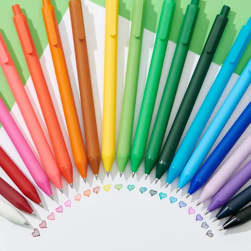 Vista 2 de Kaco PURE - Bolígrafos de gel de colores surtidos, 20 piezas, 0.7 mm, punta media, bonitos artículos de papelería estéticos para tomar notas y hacer