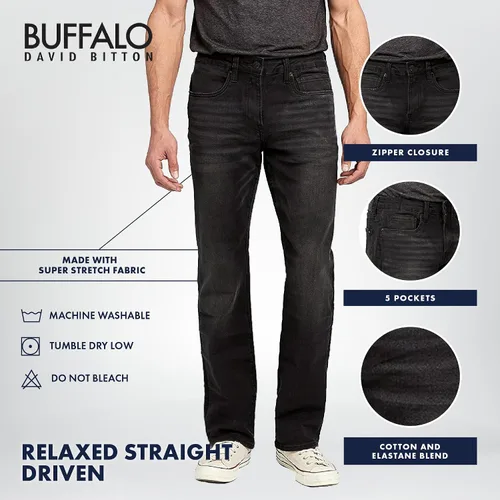 Vista 4 de Buffalo David Bitton Men's Relaxed Straight Driven Jeans