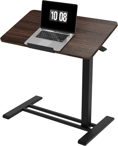 Vista 11 de FLEXISPOT H7 PRO Mesa de pie móvil ajustable para cama con ruedas neumáticas, mesa para laptop portátil, inclinable 90°, carro para computadora