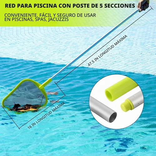 Vista 2 de Red de desnatador de piscina con poste telescópico de 5 secciones