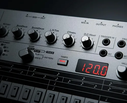 Vista 7 de Roland TR-06 Boutique Rhythm Machine Bundle con cable MIDI y 4 pilas AA Paquete con cable MIDI