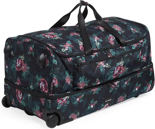 Vista 2 de Vera Bradley Equipaje de lona plegable Lighten Up Reactive Xl reciclado para mujer, Follaje de rosas