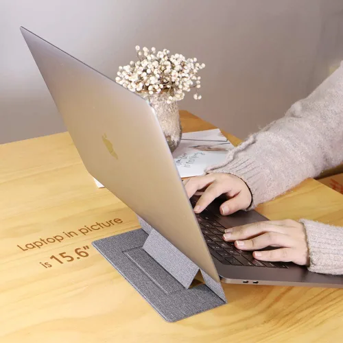 Vista 2 de Soporte invisible para laptop/tablet, soporte de elevación ultradelgado, impermeable, ajustable, desmontable, ligero, 2019, nuevo soporte plegable