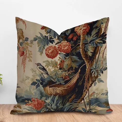 Vista 12 de ArogGeld Funda de cojín para sofá de granja con diseño de pájaro chinoiserie amarillo y gris, peonía, pavo real, decoración del hogar, funda