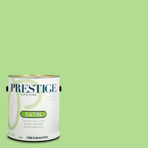 Vista 193 de Prestige Paints - Pintura exterior e imprimación en uno, 1 galón, plano, compatibilidad comparable con el color menta «Whipped Mint» de Behr