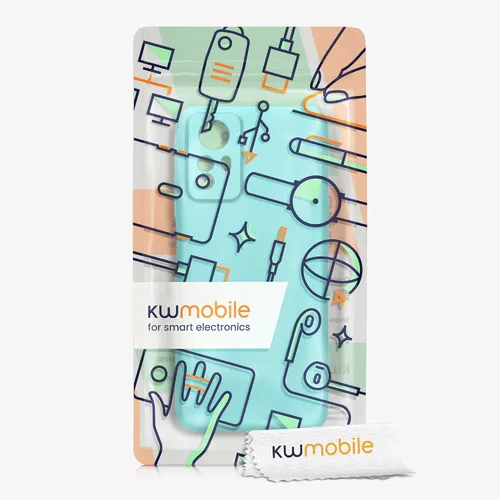 Vista 7 de kwmobile Funda para Xiaomi Redmi Note 12S - Cubierta trasera de TPU suave - con aspecto metálico - verde menta metálico
