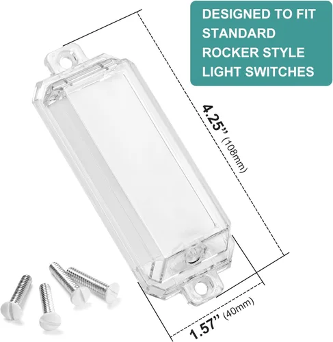 Vista 2 de CLYMENE Paquete de 2 fundas protectoras para interruptor de luz, cubierta de interruptor de pared a prueba de niños que evita que las luces
