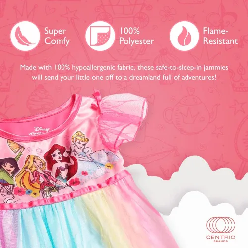 Vista 3 de Disney Vestido de fantasía de princesa para niña pequeña