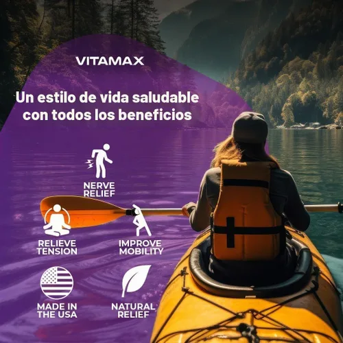 Vista 4 de Apoyo para la salud del nervio ciático - Suplemento para el nervio ciático en cápsulas con ácido fólico, guisante, glucosamina, MSM, complejo