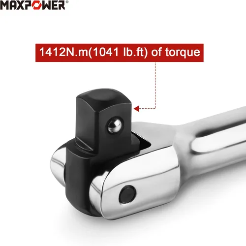 Vista 5 de MAXPOWER Barra de disyuntor de 3/4 de alta resistencia de 24 pulgadas con mango flexible