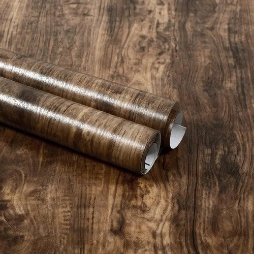 Vista 3 de Película de vinilo autoadhesiva con aspecto de madera, papel tapiz para muebles de cocina, estantes, armarios, mesas, escritorios, paredes, muebles