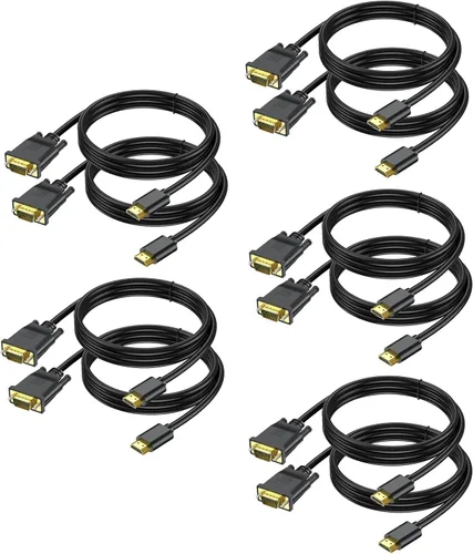 Vista 12 de Cable HDMI a VGA de 3.3 pies, cable HDMI a VGA (hombre a macho) Cables de video HD 1080P compatibles con computadora, computadora de escritorio