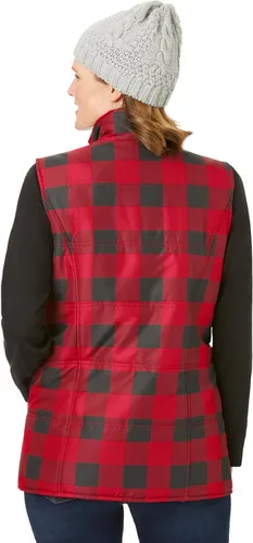 Vista 3 de Woman Within Chaleco acolchado de talla grande para mujer, Multi
