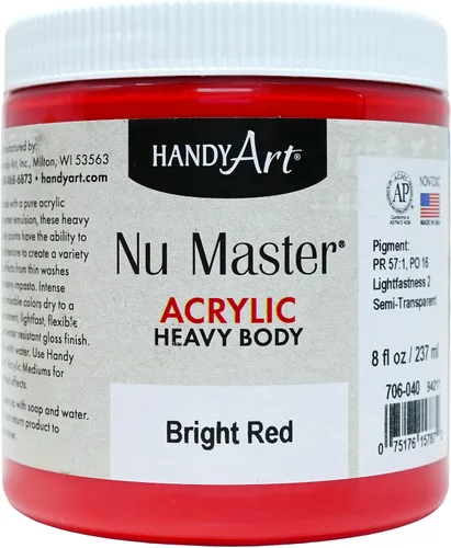 Vista 9 de Handy Art Nu Master - Pintura acrílica de cuerpo pesado, 8 onzas, carmesí Alizarin