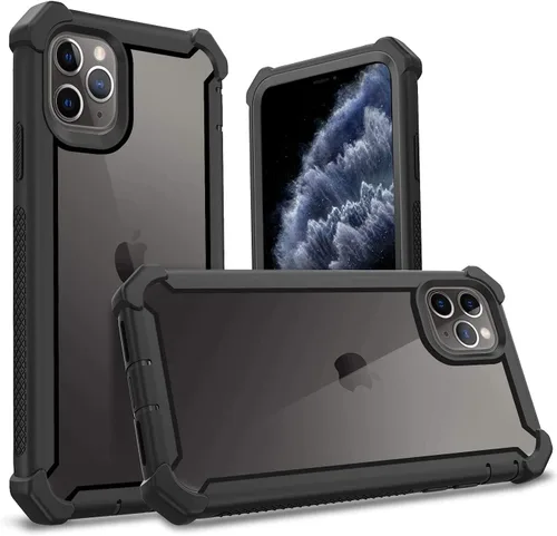 Vista 7 de Funda compatible con Apple iPhone 12 Pro Max, [transparente + dorado] para mujeres/hombres, a prueba de golpes, resistente, bonita funda protectora
