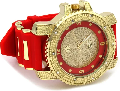 Vista 2 de Techno Pave Hip Hop Inspired Mens Bling-ed Out Watch - 52mm Case Size - Quartz Movement