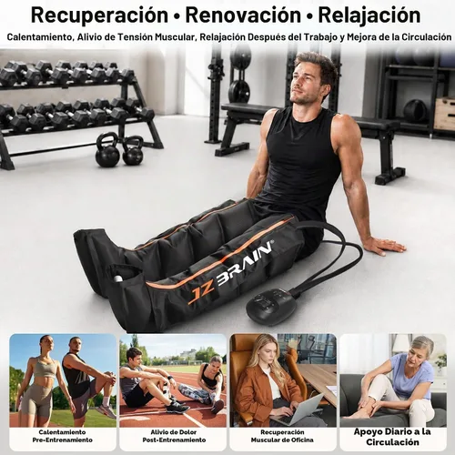 Vista 6 de JZBRAIN Botas de recuperación de piernas con compresión de aire: Dispositivo de sistema de compresión secuencial de doble potencia con sensor