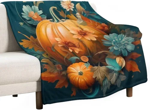 Vista 35 de Manta de franela de mediados de siglo, color azul marino, naranja quemado, estética abstracta, geométrica, acogedora, manta moderna de mediados