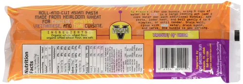 Vista 2 de Organic Planet Pasta tradicional de trigo integral Udon, 8 onzas - 12 por caja.