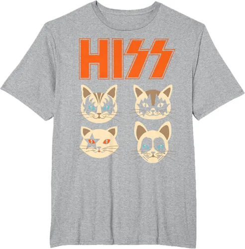 Vista 71 de Camiseta Hiss Funny Cats Kittens Rock Rockin, Negro