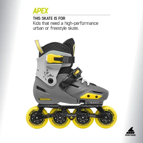 Vista 2 de Rollerblade Apex Junior - Patín en línea ajustable para fitness