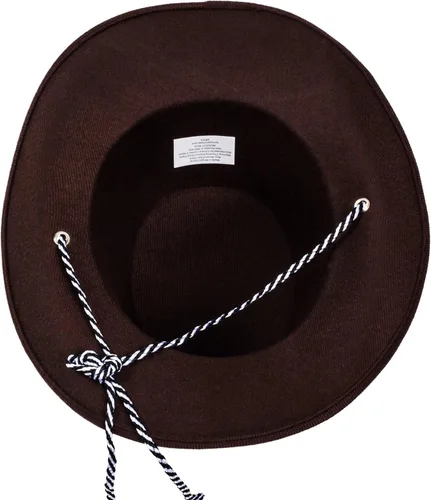 Vista 3 de Funny Party Hats Sombrero de vaquero de fieltro marrón para niños y bebés - Sombrero de fiesta occidental - Talla única, Marrón