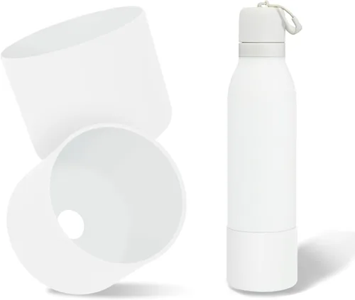 Vista 29 de 2 botas de silicona superiores para Owala FreeSip Twist de 24 onzas, funda inferior resistente a los arañazos, accesorios de botella de Owala