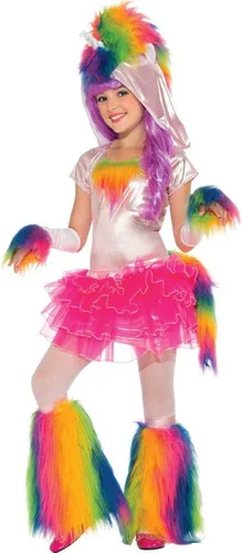Vista 2 de Traje de unicornio arcoiris, con tutú
