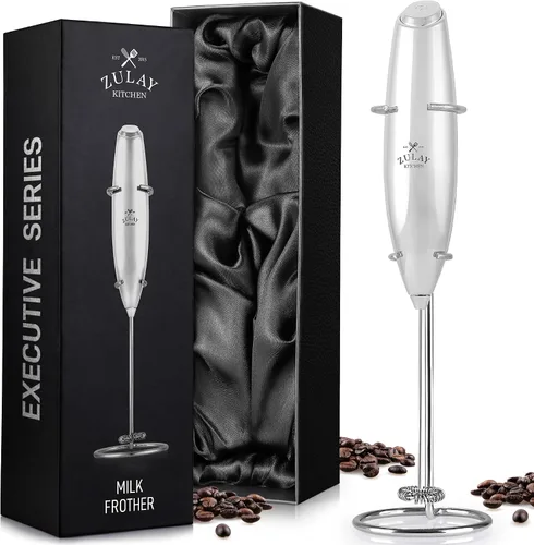 Vista 550 de Zulay Milk Boss Espumador de leche potente manual, hace espuma para latte, batidor para mezclar bebidas, café, miniespumador para capuchino, frappé