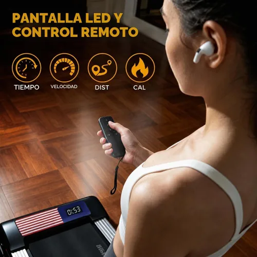 Vista 3 de Gkyet Walking Treadmill Pad with Incline, 2.5 HP Under-Desk Treadmill Home Running Pad LED Display Exercise Machine with Remote Control bandera