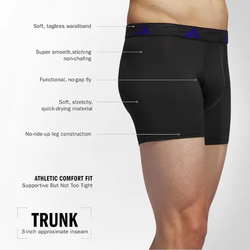 Vista 2 de adidas Performance Trunk Ropa interior para hombre (paquete de 3)