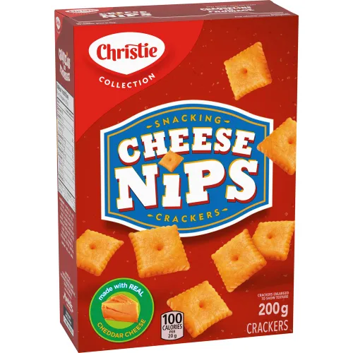 Vista 5 de Christie Cheese Nips Cheddar Galletas al horno, 1 caja (7.05 oz)