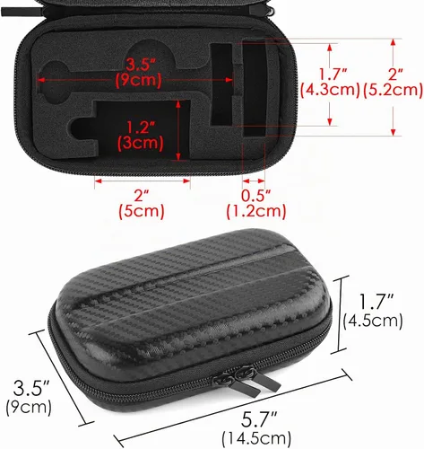Vista 3 de Linkidea Estuche de viaje duradero para afeitar, caja de almacenamiento para cuchillas de afeitar de mango corto y largo y accesorios, compatible