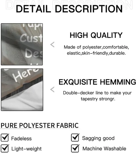 Vista 5 de Tapices personalizados, fondos personalizados, fotos e imágenes personalizadas para decoración de pared de habitación y dormitorio, 40 x 30 pulgadas