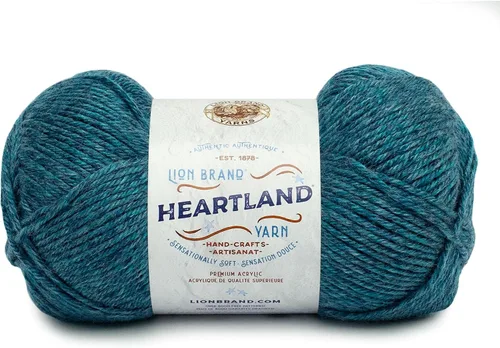 Vista 42 de Lion Brand Yarn Heartland Yarn, Hilo de Peso Medio para Tejer, Ganchillo y Manualidades, 1 Paquete, Great Smoky Mountains Grandes Montañas Humeantes