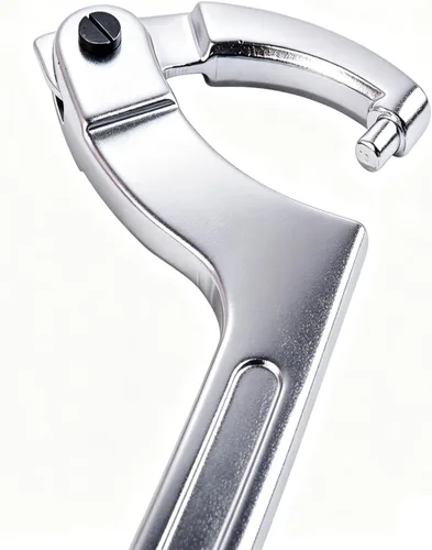 Vista 3 de Cromo Vanadio C Pin Llave de gancho ajustable Llave, cabeza redonda 1.260-2.992 in