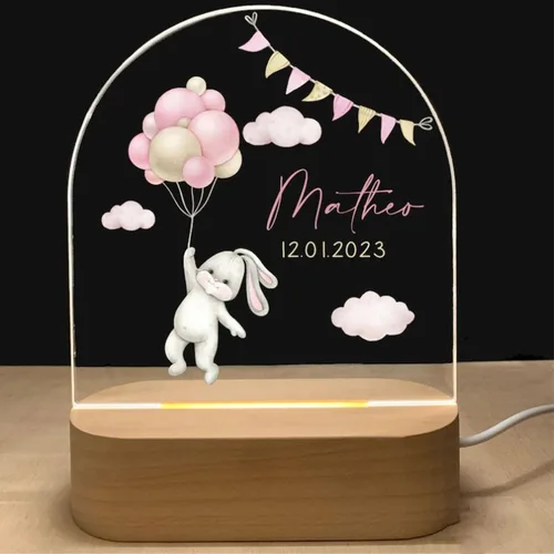 Vista 16 de Luz nocturna personalizada para bebés y niños, regalos personalizados con nombre, regalos de bautizo para niñas/niños, lámpara nocturna regulable