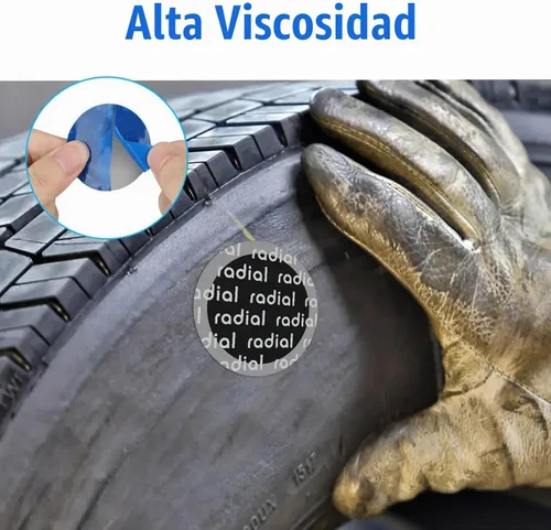 Vista 6 de Kit de 92 piezas de herramientas de reparación de neumáticos, kit de parches de neumáticos de 1.260 in, 1.654 in, 2.283 in, redondo, de goma