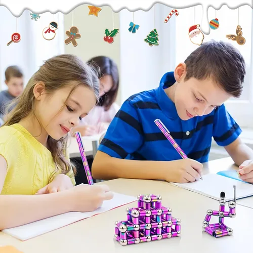 Vista 3 de Bolígrafo magnético mejorado para la ansiedad, ideas de regalo para niños y niñas, regalos de juguete para hombres, él, niño, niña, niños