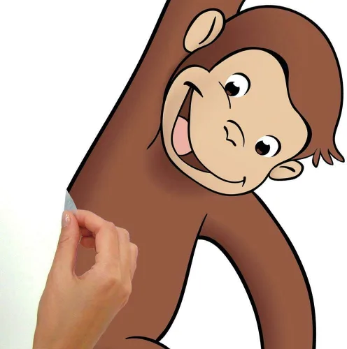 Vista 2 de RoomMates DreamWorks Curious George Calcomanía gigante para pared adhesiva de RoomMates, RMK1082GM
