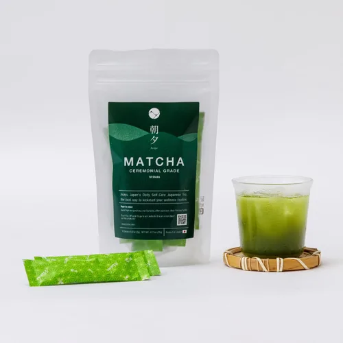 Vista 4 de Asayu Japan Matcha Powder - Té verde de grado ceremonial, fuente de Shizuoka, fabricado en Japón (garrapatas - 10x2g)
