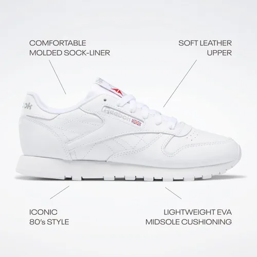 Vista 8 de Reebok Women's Classic Leathers Sneaker