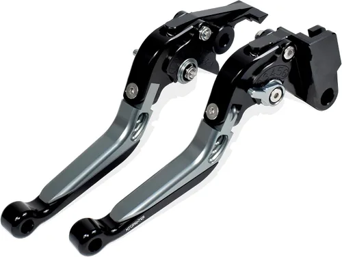Vista 13 de Palanca de freno plegable retráctil Palanca de embrague para Yamaha Fazer FZ-1 FZ-8 FZ-6 FZ-6R FZS600, aleación de aluminio CNC fabricada (negro)