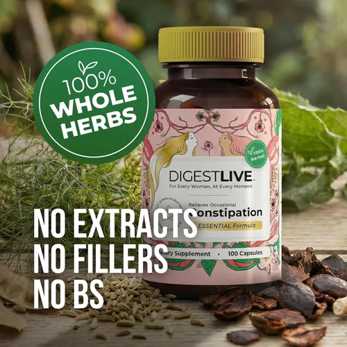 Vista 2 de Laxante, alivio del estreñimiento para mujeres - Suavizante de heces - 100% natural - 100 cápsulas - Limpieza de colon femenino, desintoxicación