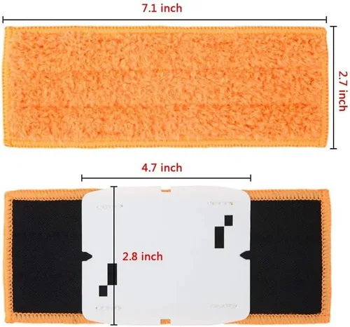 Vista 3 de 12 almohadillas de repuesto lavables y reutilizables compatibles con iRobot Braava Jet 200 Series 240, 241, 244, 245, 250 Robot Mops