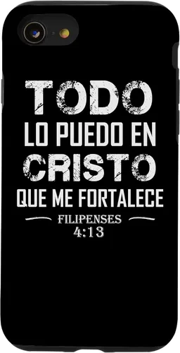 Vista 18 de Filipenses - Carcasa para iPhone 17 con texto en inglés "Todo Lo Puedo En Cristo