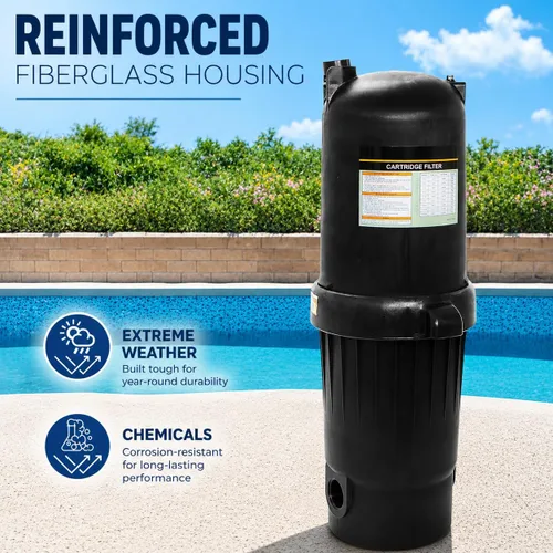 Vista 3 de XtremepowerUS Filtro de Cartucho de Piscina de 175 pies cuadrados para Piscina/Spa Enterrada, Filtro de Piscina para Piscinas de hasta 35,000 Galones